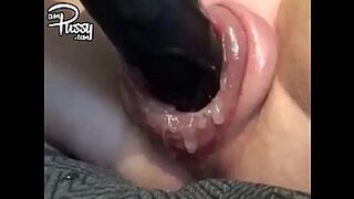 Crazy solo vid of a kinky chick with big swollen pussy