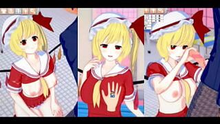 [Eroge Koikatsu! ] Touhou Flandre Scarlet and boobs rubbed H! 3DCG Big Breasts Anime Video (Touhou Project) [Hentai Game]