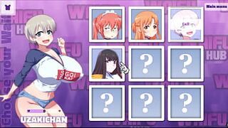Waifu Hub [Hentai parody game PornPlay ] Ep.4 Asuna Porn Couch casting - first orgasm as I bite her pink nipples hard