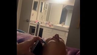 mistress Delicious talking on the phone until I slide my dick in cream pie