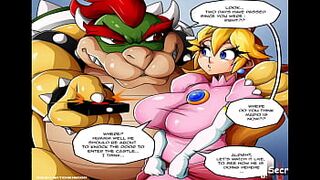 Super Mario Princess Peach Pt. 1 - The Princess is being fucked in the ass by Bowser while Mario is fighting to get to her || Cartoon Comic Parody Porn xxx