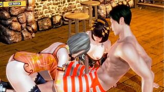 Hentai 3D - Two beauty girl get fuck at the bar
