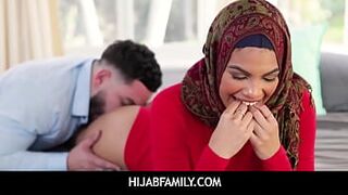 HijabFamily - Virgin Muslim Stepsister In Hijab fucks Stepbrother- Maya Farrell