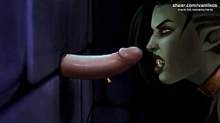 What a Legend! | Big Tits Orc Monster Girl Teen Gives Glory Hole Blowjob To Stranger In Dungeon Prison | Cartoon Animated Porn Game | Part #12