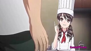 Young Hentai Brunette Fuck In The Kitchen