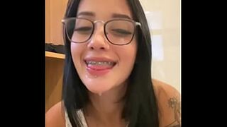 JOI Naughty student needs to pass the year and sucks teacher until she gets milk on her face