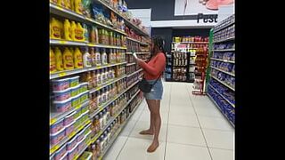 Latin Dominican Girl Pickup at the Supermarket VERTICAL