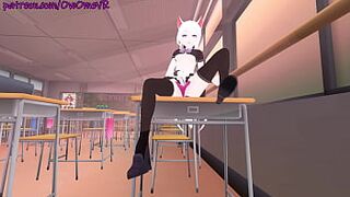 Masturbating in my class room OwO [ VRchat erp, Hentai ] Preview