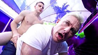 Horny stepson fucks his stepdad real hard - gay porn