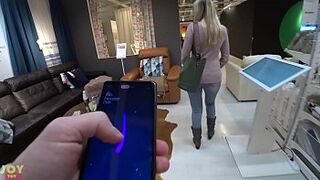 Vibrating panties while shopping - Public Fun with Monster Pub