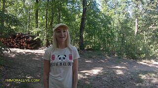 & His Boy Tag Team Girl Lost in Woods! – Marilyn Sugar – Crazy Squirting, Rimming, Two Creampies - Part 1 of 2