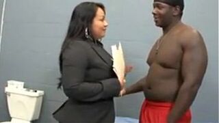 Latina Lawyer Fucks Her Black Man In His Cell