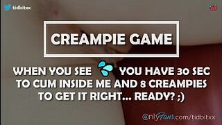 Creampie Compilation GAME "Cum Inside Me" tidbitxx