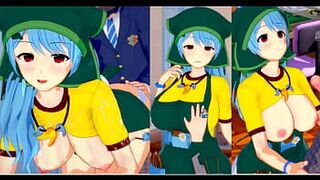 [Eroge Koikatsu! ] H! 3DCG Big Breasts Anime Video (Touhou Project) [Hentai Game Toho Kasen Ibaraki]